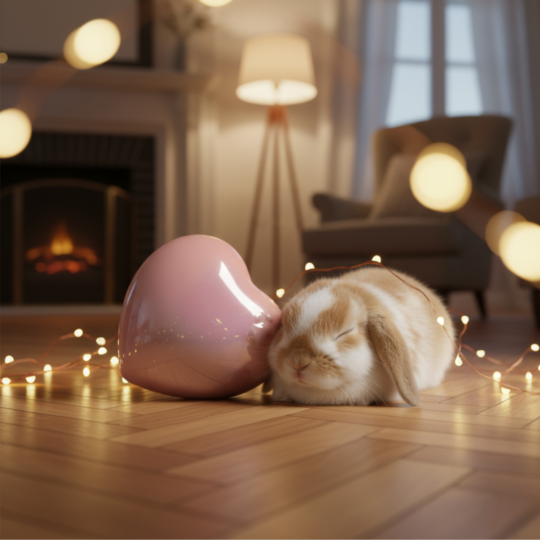 Animal urn model "Pearly white love paw"