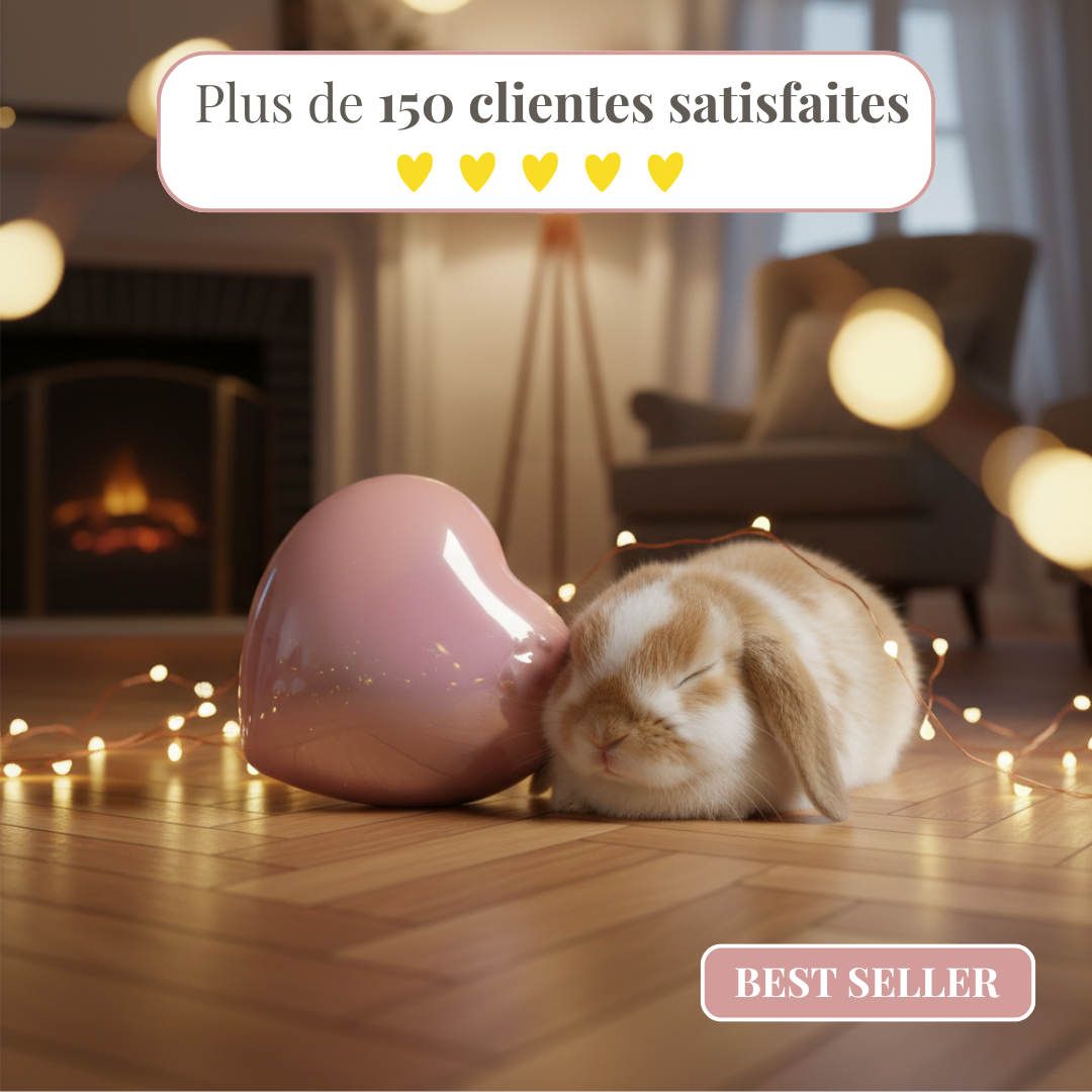 Animal urn model "Pearly white love paw"