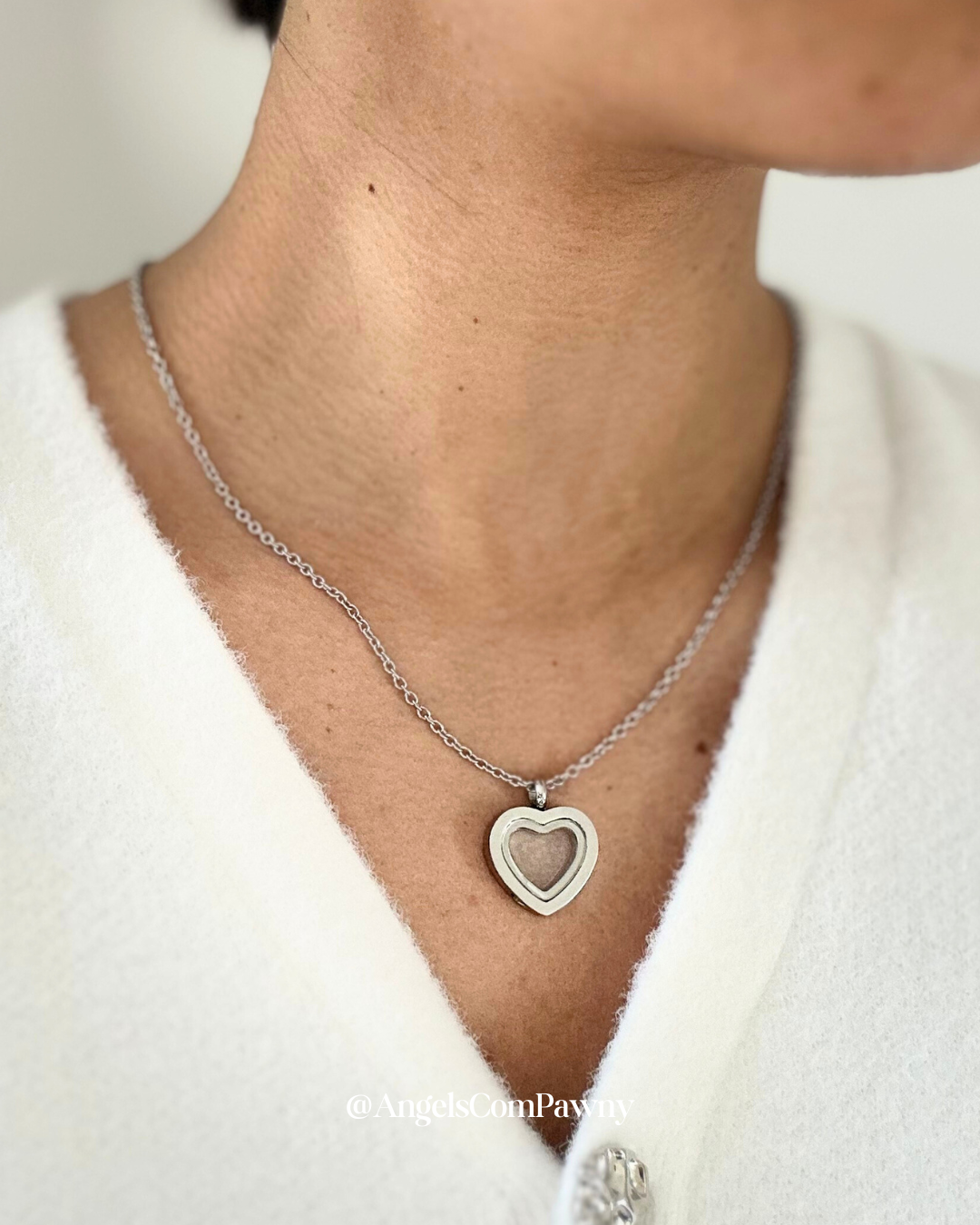 "Mini heart" necklace for hair/ashes