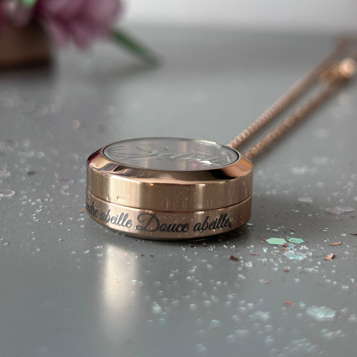 Collier "Scintillant" accueillant poils/cendres