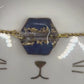 "Blue and gold marbled" bracelet 