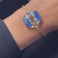 "Blue and gold marbled" bracelet 